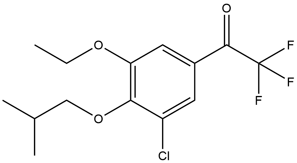 1-(3-CHLORO-5-ETHOXY-4-ISOBUTOXYPHENYL)-2,2,2-TRIFLUOROET,1557292-82-6,结构式