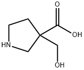 3-Pyrrolidinecarboxylic acid, 3-(hydroxymethyl)- 结构式