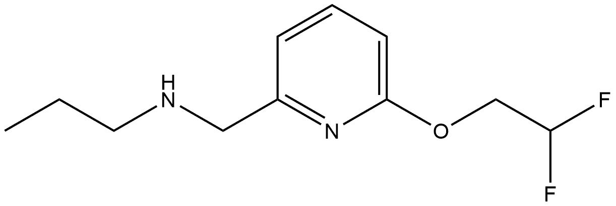 6-(2,2-Difluoroethoxy)-N-propyl-2-pyridinemethanamine,1557423-55-8,结构式