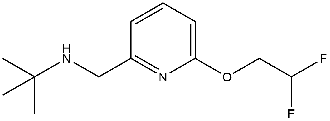 6-(2,2-Difluoroethoxy)-N-(1,1-dimethylethyl)-2-pyridinemethanamine Structure