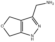 1-{1H,4H,6H-furo[3,4-c]pyrazol-3-yl}methanamine 化学構造式