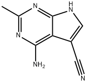 4-Amino-2-methyl-7H-pyrrolo[2,3-d]pyrimidine-5-carbonitrile Structure