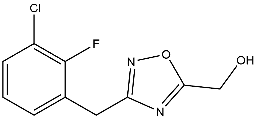 3-(3-Chloro-2-fluorobenzyl)-1,2,4-oxadiazol-5-yl]methanol 化学構造式