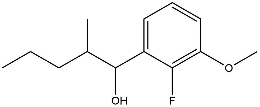 2-Fluoro-3-methoxy-α-(1-methylbutyl)benzenemethanol Structure