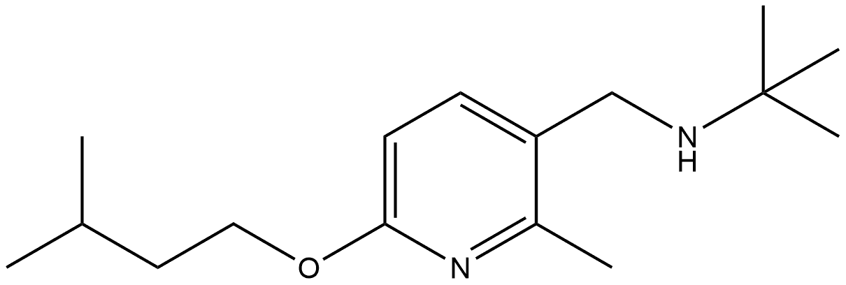 N-(1,1-Dimethylethyl)-2-methyl-6-(3-methylbutoxy)-3-pyridinemethanamine Structure