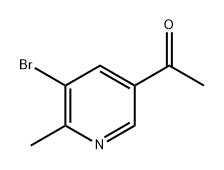 Ethanone, 1-(5-bromo-6-methyl-3-pyridinyl)- Structure