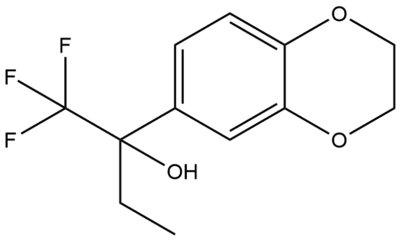 α-Ethyl-2,3-dihydro-α-(trifluoromethyl)-1,4-benzodioxin-6-methanol Structure