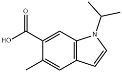 1-异丙基-5-甲基-1H-吲哚-6-羧酸,1557806-87-7,结构式