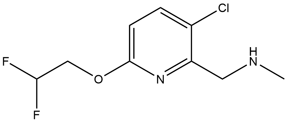 3-Chloro-6-(2,2-difluoroethoxy)-N-methyl-2-pyridinemethanamine,1557904-50-3,结构式