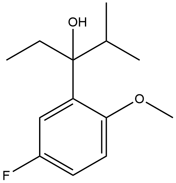 α-Ethyl-5-fluoro-2-methoxy-α-(1-methylethyl)benzenemethanol Structure