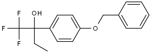 α-Ethyl-4-(phenylmethoxy)-α-(trifluoromethyl)benzenemethanol Structure