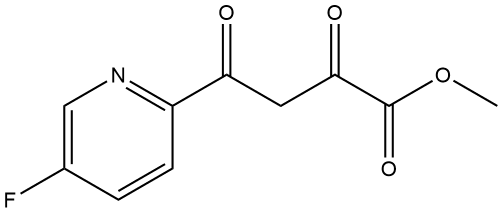 Methyl 4-(5-Fluoro-2-pyridyl)-2,4-dioxobutanoate 化学構造式