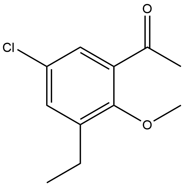 1-(5-Chloro-3-ethyl-2-methoxyphenyl)ethanone Struktur