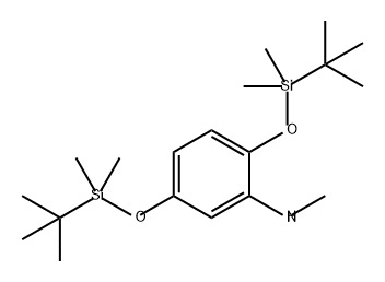Benzenamine, 2,5-bis[[(1,1-dimethylethyl)dimethylsilyl]oxy]-N-methyl-,155853-14-8,结构式