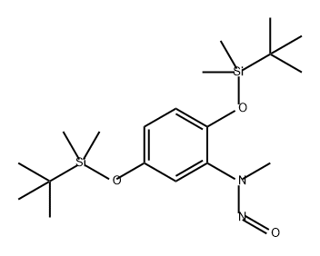 Benzenamine, 2,5-bis[[(1,1-dimethylethyl)dimethylsilyl]oxy]-N-methyl-N-nitroso-,155853-15-9,结构式