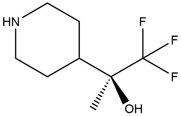 (S)-1,1,1-trifluoro-2-(piperidin-4-yl)propan-2-ol,1558709-96-8,结构式