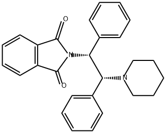 2-[(1R,2R)-1,2-diphenyl-2-(piperidin-1-yl)ethyl]-2,3-dihydro-1H-isoindole-1,3-dione Struktur