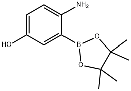 4-氨基-3-(4,4,5,5-四甲基-1,3,2-二氧硼烷-2-基)苯酚 结构式