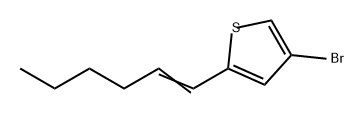 Thiophene, 4-bromo-2-(1-hexen-1-yl)- 化学構造式
