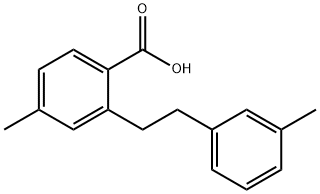 Benzoic acid, 4-methyl-2-[2-(3-methylphenyl)ethyl]- Structure