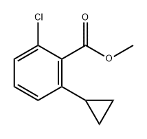 Benzoic acid, 2-chloro-6-cyclopropyl-, methyl ester,1561771-86-5,结构式