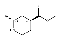 4-Piperidinecarboxylic acid, 2-methyl-, methyl ester, (2R,4S)-rel- Structure