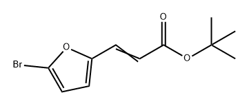 2-Propenoic acid, 3-(5-bromo-2-furanyl)-, 1,1-dimethylethyl ester 化学構造式