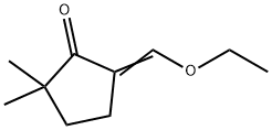 Cyclopentanone, 5-(ethoxymethylene)-2,2-dimethyl- Struktur