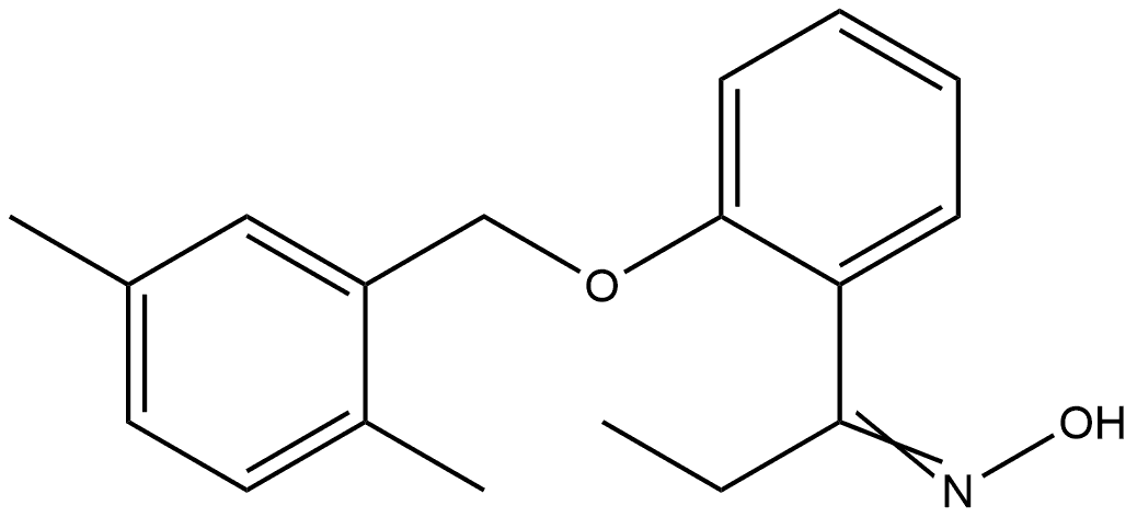 1-[2-[(2,5-Dimethylphenyl)methoxy]phenyl]-1-propanone oxime Struktur