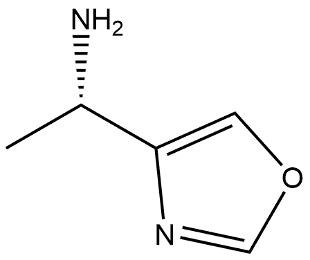 (S)-1-(Oxazol-4-yl)ethan-1-amine 化学構造式