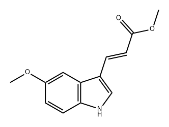 2-Propenoic acid, 3-(5-methoxy-1H-indol-3-yl)-, methyl ester, (E)- (9CI) Struktur