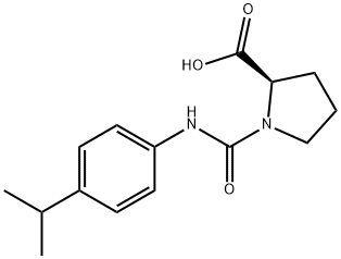 1-[[[4-(1-Methylethyl)phenyl]amino]carbonyl]-D-proline 结构式