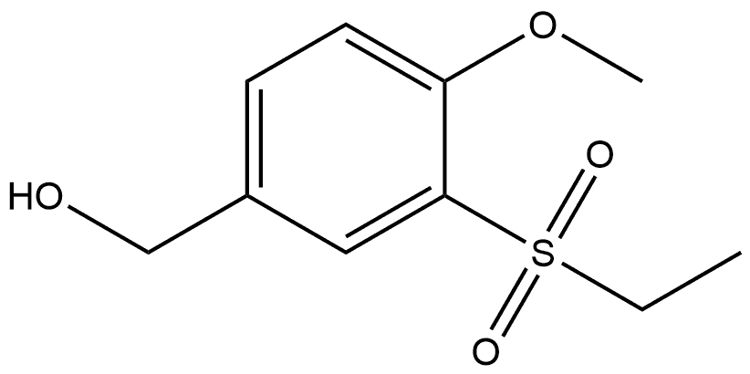 3-(Ethylsulfonyl)-4-methoxybenzenemethanol 化学構造式