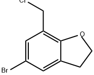 5-bromo-7-(chloromethyl)-2,3-dihydro-1-benzofuran 化学構造式