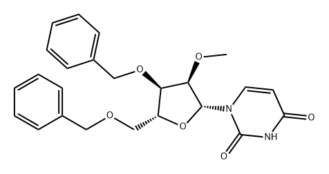 Uridine, 2'-O-methyl-3',5'-bis-O-(phenylmethyl)- Structure