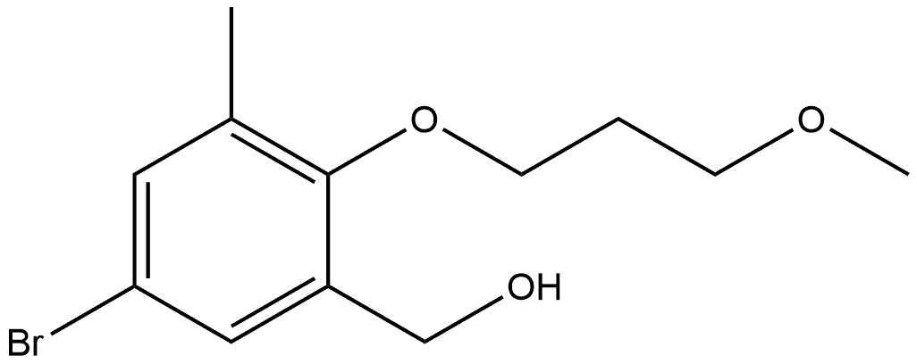 5-Bromo-2-(3-methoxypropoxy)-3-methylbenzenemethanol Structure