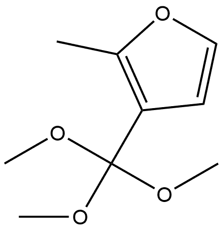 2-Methyl-3-(trimethoxymethyl)furan Struktur