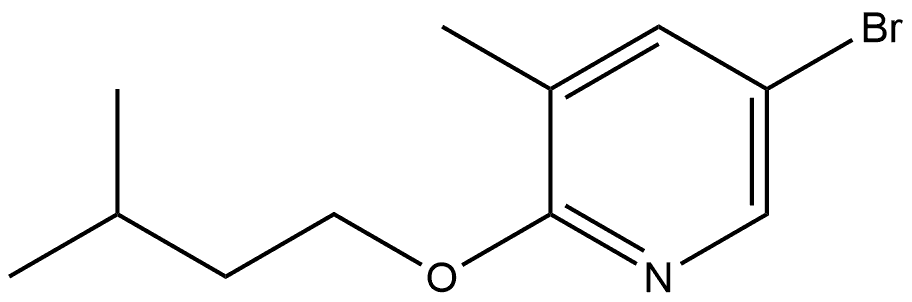 5-Bromo-3-methyl-2-(3-methylbutoxy)pyridine 结构式