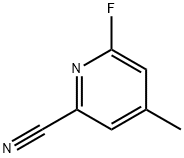 2-Pyridinecarbonitrile, 6-fluoro-4-methyl- 化学構造式
