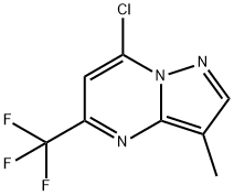 Pyrazolo[1,5-a]pyrimidine, 7-chloro-3-methyl-5-(trifluoromethyl)- 结构式