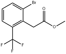 Benzeneacetic acid, 2-bromo-6-(trifluoromethyl)-, methyl ester Structure