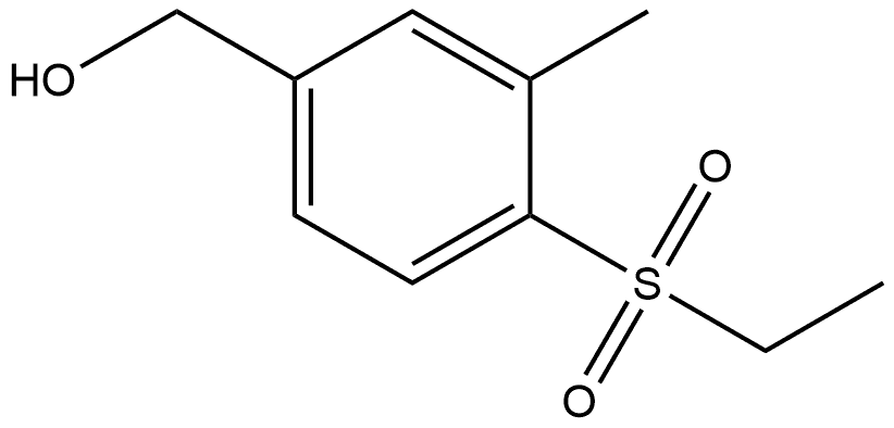 4-(Ethylsulfonyl)-3-methylbenzenemethanol,1566863-08-8,结构式