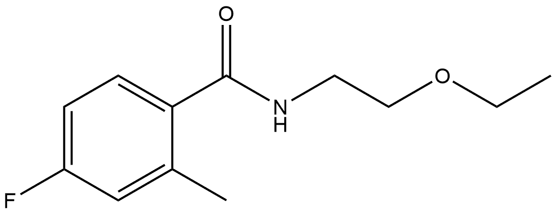 N-(2-Ethoxyethyl)-4-fluoro-2-methylbenzamide Structure