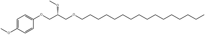 Benzene, 1-[3-(hexadecyloxy)-2-methoxypropoxy]-4-methoxy-, (R)- (9CI) Structure