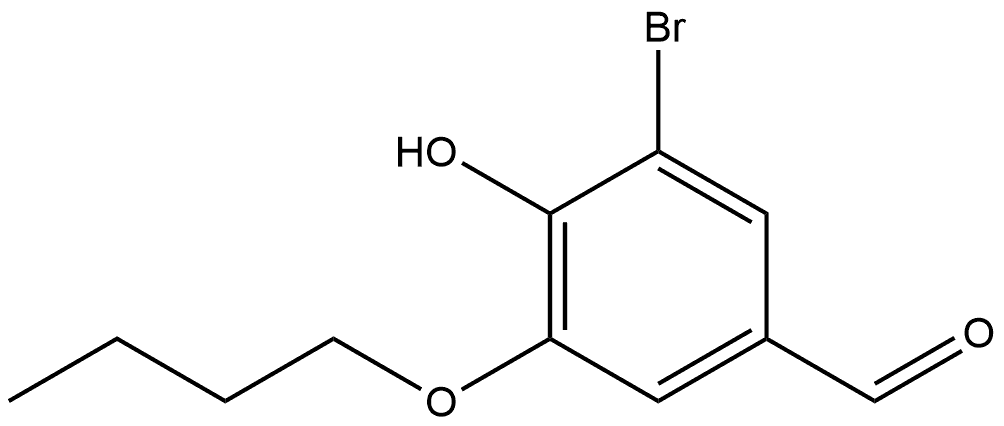 3-Bromo-5-butoxy-4-hydroxybenzaldehyde 结构式