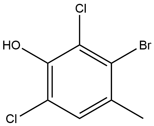 3-Bromo-2,6-dichloro-4-methylphenol Struktur