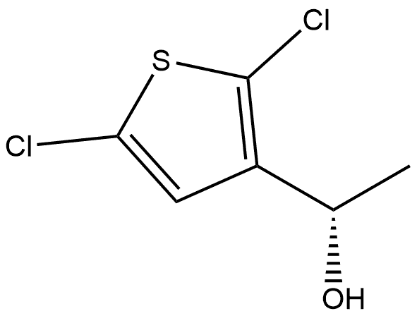 (S)-1-(2,5-二氯噻吩-3-基)乙-1-醇, 1567870-68-1, 结构式