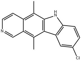 6H-Pyrido[4,3-b]carbazole, 9-chloro-5,11-dimethyl-,156813-01-3,结构式