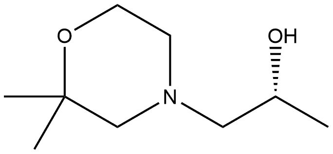 4-Morpholineethanol,α,2,2-trimethyl-,(αR)- 结构式