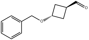 trans-3-(Phenylmethoxy)cyclobutanecarboxaldehyde Struktur